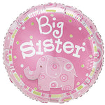 Big Sister Pink Elephan 17″ Balloon
