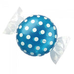 Wrapped Candy - Light Blue & White Polka Dots 18″ Balloon