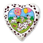 Happy Birthday Dalmatians - White 18″ Balloon