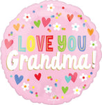 Love You Grandma 17″ Foil Balloon by Anagram from Instaballoons