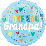Love You Grandpa 17″ Foil Balloon by Anagram from Instaballoons