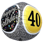 Sphere - 40th Birthday Milestone 17″ Balloon