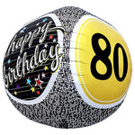 Sphere - 80th Birthday Milestone 17″ Balloon
