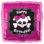 Happy Birthday Girly Skull 18″ Balloon