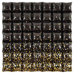 Waffle Panel - Sparkling Fizz Holographic Black 36″ Balloon