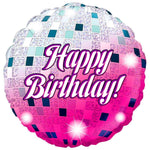 Happy Birthday - Glitterball Holographic 18″ Balloon