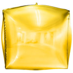 3D Cube - Gold 16″ Balloon
