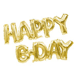 Happy B-day - Gold (air-fill Only) 14″ Balloon