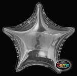 16″ Gems Balloon - Clear Star (air-filled Only)