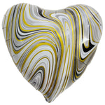 Agate Heart - Black & Gold 18″ Balloon