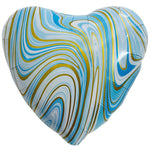 Agate Heart - Blue & Gold 18″ Balloon