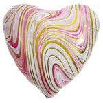 Agate Heart - Pink & Gold 18″ Balloon