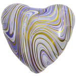 Agate Heart - Purple & Gold 18″ Balloon