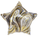 Agate Star - Black & Gold 18″ Balloon