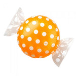 Candy W/ Wrapper Ends - Orange W/ White Polka Dots 18″ Balloon