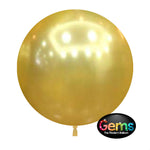 18″ Gems Balloon - Bright Gold (5 count)