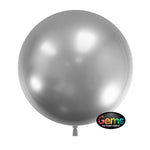 18″ Gems Balloon - Shimmering Silver (5 count)