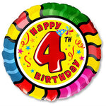Happy Birthday - Four 18″ Balloon