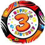 Happy Birthday - Three 18″ Balloon