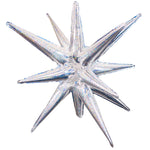 3D Star-burst All-in-one - Holographic Silver (air-fill Only) 22″ Balloon