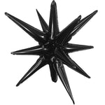 3D Star-burst All-in-one - Metallic Black (air-fill Only) 22″ Balloon