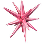 3D Star-burst All-in-one - Metallic Pink (air-fill Only) 22″ Balloon