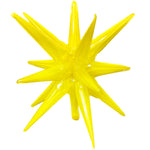 3D Star-burst All-in-one - Transparent Yellow (air-fill Only) 22″ Balloon