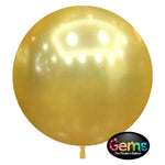 22″ Gems Balloon - Bright Gold (3 count)