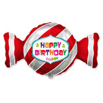 Happy Birthday Sweet Candy Red 36″ Balloon