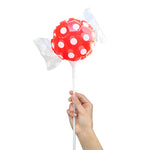 Handheld Candy - Red Polka Dots (air-fill Only) 4″ Balloon