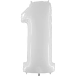 Number 1 - White 40″ Balloon