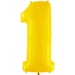 Number 1 - Yellow 40″ Balloon