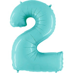 Number 2 - Light Blue 40″ Balloon