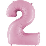 Number 2 - Pink 40″ Balloon
