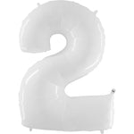 Number 2 - White 40″ Balloon