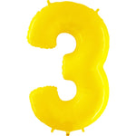 Number 3 - Yellow 40″ Balloon