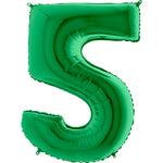 Number 5 - Metallic Green 40″ Balloon
