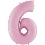 Number 6 - Pink 40″ Balloon