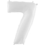 Number 7 - White 40″ Balloon