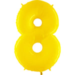 Number 8 - Yellow 40″ Balloon