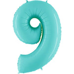 Number 9 - Light Blue 40″ Balloon