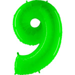 Number 9 - Lime Green 40″ Balloon