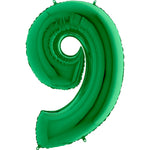 Number 9 - Metallic Green 40″ Balloon