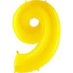 Number 9 - Yellow 40″ Balloon