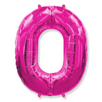 Number 0 - Fuchsia 42″ Balloon