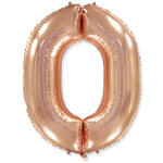 Number 0 - Rose Gold 42″ Balloon