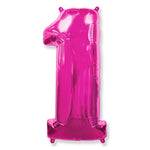 Number 1 - Fuchsia 42″ Balloon