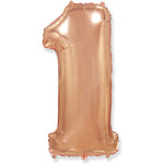 Number 1 - Rose Gold 42″ Balloon