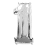 Number 1 - Silver 42″ Balloon