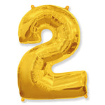 Number 2 - Gold 42″ Balloon